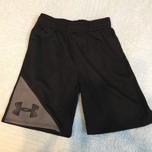 Boys Black and Grey Under Armour shorts